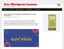 Tablet Screenshot of freewordpresslessons.com